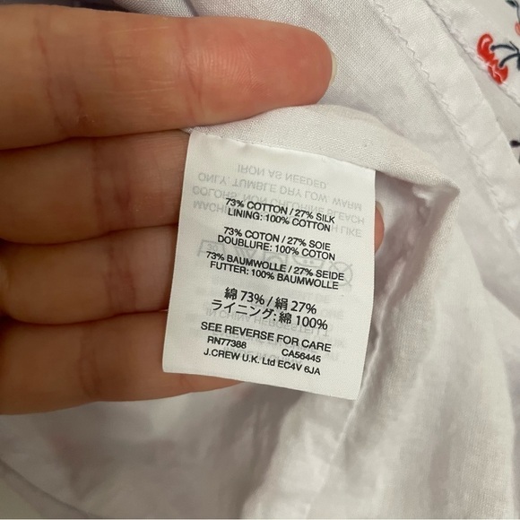 J. Crew Silk Blend Cherry Print Sleeveless HighTie Neck Halter Blouse Top - Picture 12 of 14